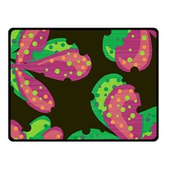 Colorful Leafs Fleece Blanket (small) by Valentinaart