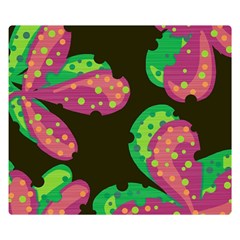 Colorful Leafs Double Sided Flano Blanket (small) 