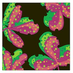 Colorful Leafs Large Satin Scarf (square)