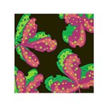 Colorful leafs Small Satin Scarf (Square) Front