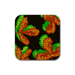 Autumn Leafs Rubber Coaster (square) 