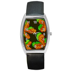 Autumn Leafs Barrel Style Metal Watch