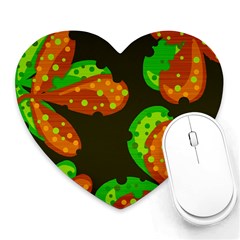 Autumn Leafs Heart Mousepads by Valentinaart