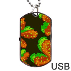 Autumn Leafs Dog Tag Usb Flash (one Side) by Valentinaart