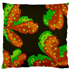 Autumn Leafs Large Cushion Case (one Side) by Valentinaart