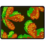 Autumn leafs Double Sided Fleece Blanket (Large)  80 x60  Blanket Back