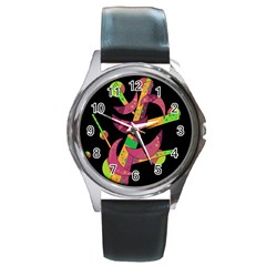 Moon Tree Round Metal Watch