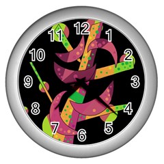 Moon Tree Wall Clocks (silver) 