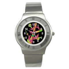 Moon Tree Stainless Steel Watch