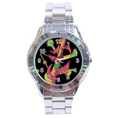 Moon Tree Stainless Steel Analogue Watch