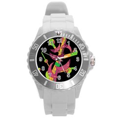 Moon Tree Round Plastic Sport Watch (l)