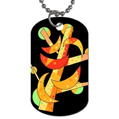 Orange Moon Tree Dog Tag (two Sides)