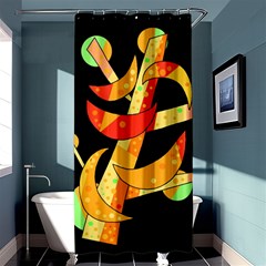 Orange Moon Tree Shower Curtain 36  X 72  (stall) 