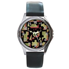 Papyrus  Round Metal Watch