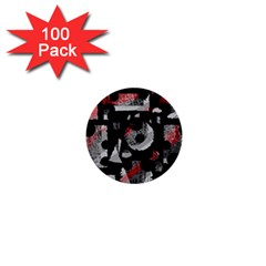 Red Shadows 1  Mini Buttons (100 Pack)  by Valentinaart