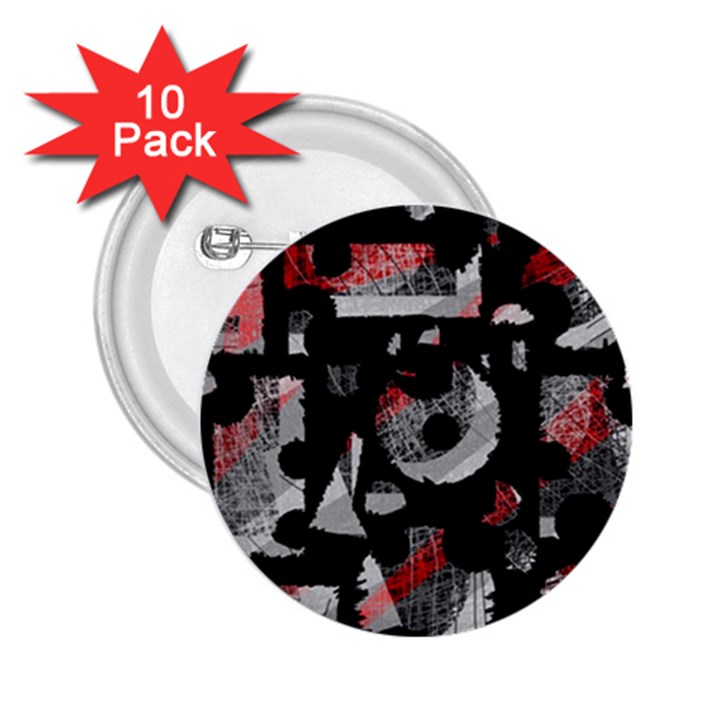 Red shadows 2.25  Buttons (10 pack) 