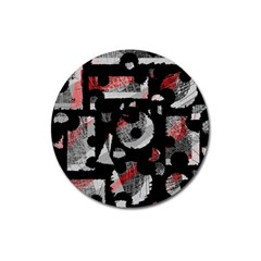 Red Shadows Magnet 3  (round)