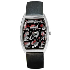 Red Shadows Barrel Style Metal Watch