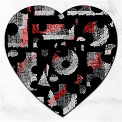 Red Shadows Jigsaw Puzzle (heart)