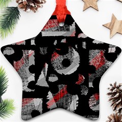 Red Shadows Star Ornament (two Sides) 