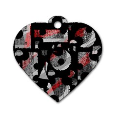 Red Shadows Dog Tag Heart (one Side)