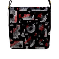 Red Shadows Flap Messenger Bag (l) 