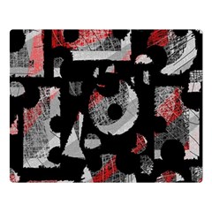 Red Shadows Double Sided Flano Blanket (large)  by Valentinaart