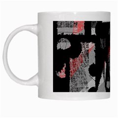 Red Shadows White Mugs by Valentinaart