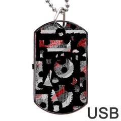 Red Shadows Dog Tag Usb Flash (two Sides) 