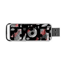 Red Shadows Portable Usb Flash (two Sides) by Valentinaart