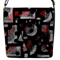 Red Shadows Flap Messenger Bag (s) by Valentinaart