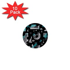 Blue Shadows  1  Mini Buttons (10 Pack)  by Valentinaart