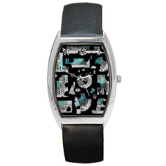 Blue Shadows  Barrel Style Metal Watch