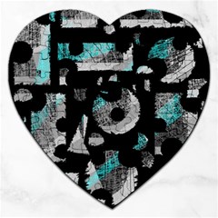 Blue Shadows  Jigsaw Puzzle (heart)