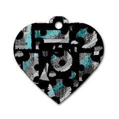 Blue Shadows  Dog Tag Heart (one Side)