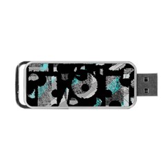 Blue Shadows  Portable Usb Flash (one Side) by Valentinaart