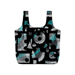 Blue Shadows  Full Print Recycle Bags (s)  by Valentinaart