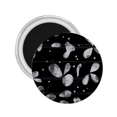 Black And White Floral Abstraction 2 25  Magnets