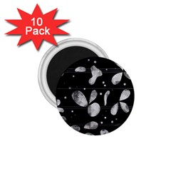 Black And White Floral Abstraction 1 75  Magnets (10 Pack)  by Valentinaart