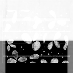 Black And White Floral Abstraction Rectangular Jigsaw Puzzl