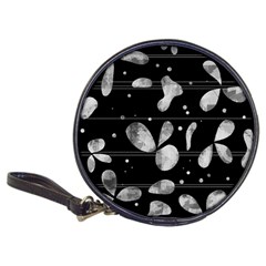 Black And White Floral Abstraction Classic 20-cd Wallets