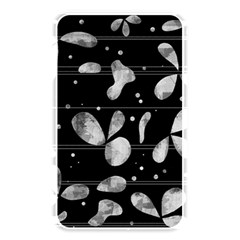 Black And White Floral Abstraction Memory Card Reader by Valentinaart