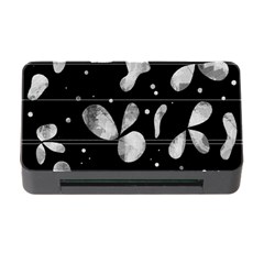 Black And White Floral Abstraction Memory Card Reader With Cf