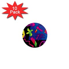 Colorful Shapes 1  Mini Magnet (10 Pack) 