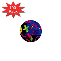 Colorful Shapes 1  Mini Buttons (100 Pack) 