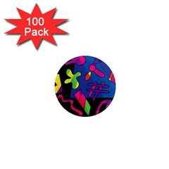 Colorful Shapes 1  Mini Magnets (100 Pack) 