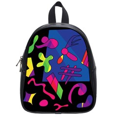 Colorful Shapes School Bags (small)  by Valentinaart