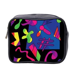 Colorful Shapes Mini Toiletries Bag 2-side