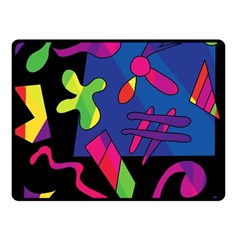 Colorful Shapes Fleece Blanket (small)