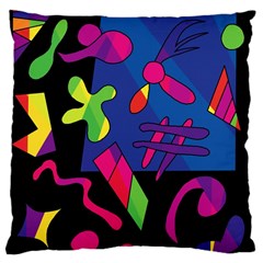 Colorful Shapes Large Cushion Case (one Side)